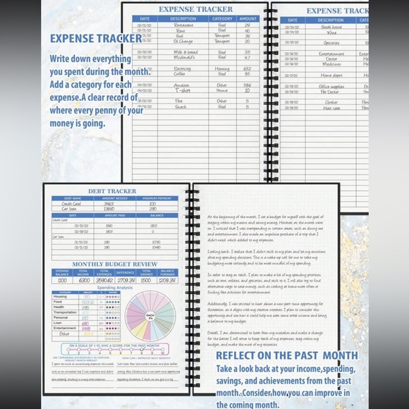 1pc Budget Planner - Monthly Finance Organizer With Expense Tracker Notebook - Picture 4 of 4